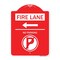 Signmission Fire Lane No Parking W/ No Parking & Left Arrow Heavy-Gauge Alum Sign, 18" x 24", RW-1824-24012 A-DES-RW-1824-24012 - alternate 1